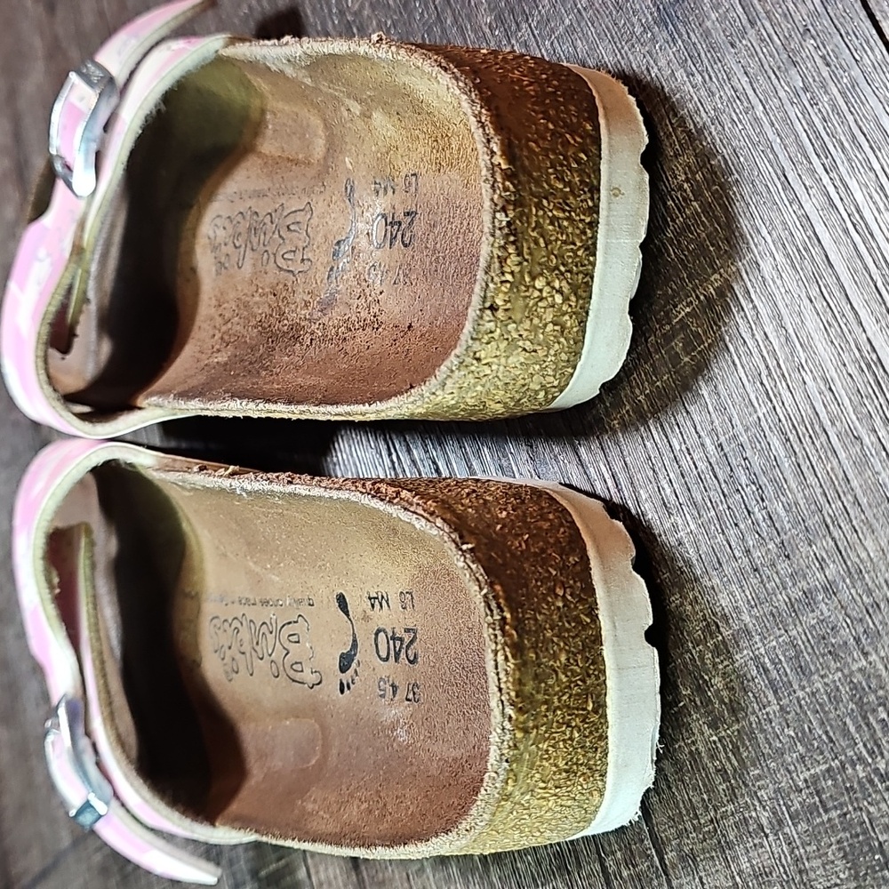 Birkenstock Pink and White Checkered Sandals - Picture 7 of 11